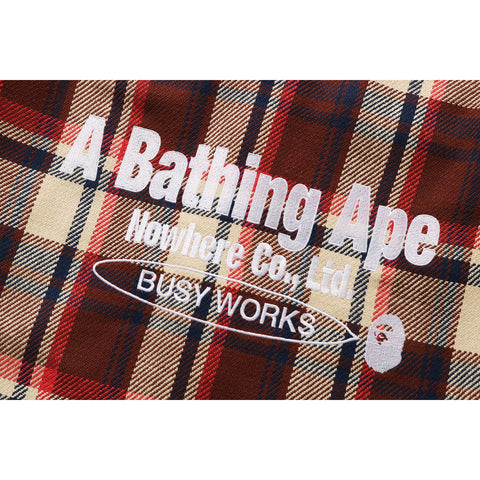 BAPE CHECK HOODIE JACKET MENS