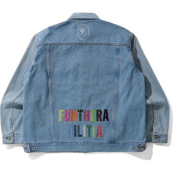 EMBROIDERY LOOSE FIT DENIM JACKET MENS