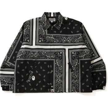 BANDANA PRINT RELAXED COACH JACKET MENS