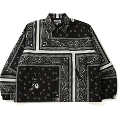 BANDANA PRINT RELAXED COACH JACKET MENS