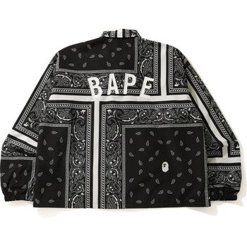 BANDANA PRINT RELAXED COACH JACKET MENS
