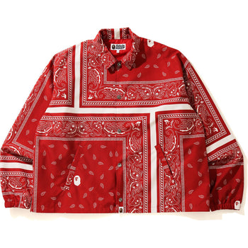 BANDANA PRINT RELAXED COACH JACKET MENS