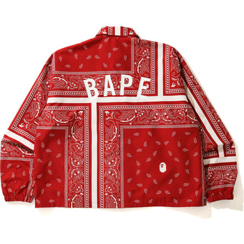 BANDANA PRINT RELAXED COACH JACKET MENS