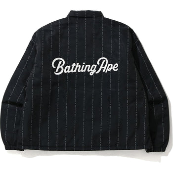 TEXT STRIPE RELAXED COACH JACKET MENS