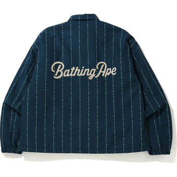 TEXT STRIPE RELAXED COACH JACKET MENS
