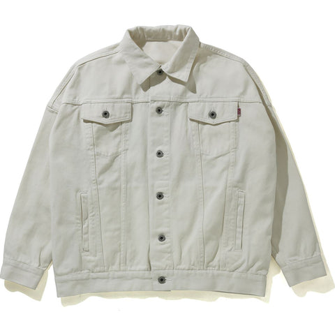 BAPE LOGO OVERSIZED DENIM JACKET LADIES