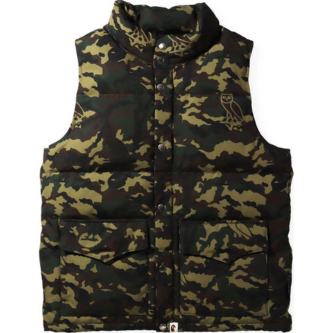 BAPE X OVO WOODLAND CAMO DOWN VEST MENS