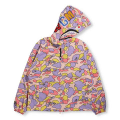 STA CAMO SHARK OVERSIZED FULL ZIP HOODIE LADIES