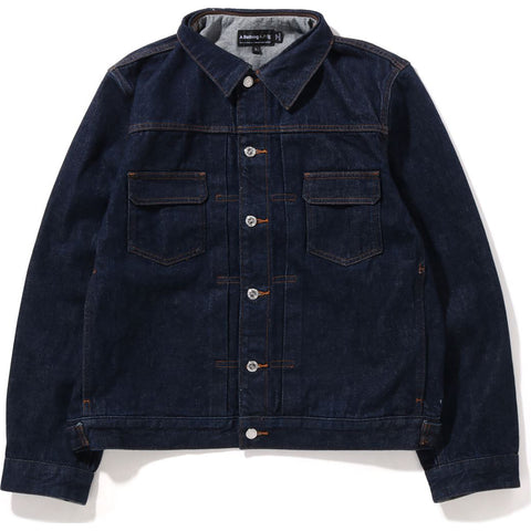 BAPE X A.P.C. DETACHABLE HOODIE DENIM JACKET MENS