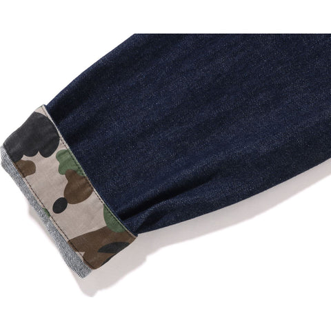 BAPE X A.P.C. DETACHABLE HOODIE DENIM JACKET MENS