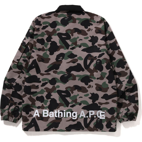BAPE X A.P.C. CAMO COACH JACKET MENS