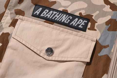 SAND CAMO MULTI POCKET HOODIE JACKET MENS