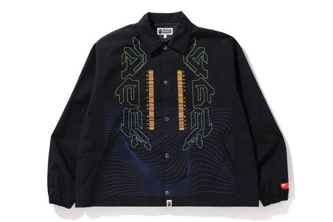 MULTI GRAPHIC RELAXED FIT COACH JACKET MENS