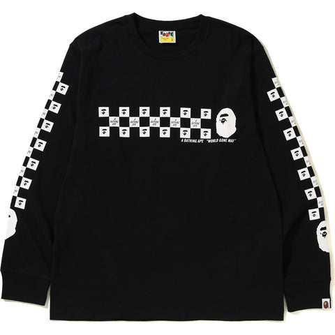 BAPE CHECKER L/S TEE MENS