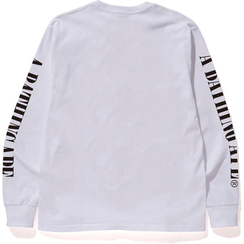 BAPE CHECK BAPE LOGO L/S TEE MENS