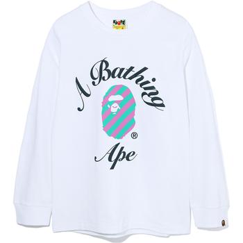 FOAM STRIPE COLLEGE L/S TEE LADIES