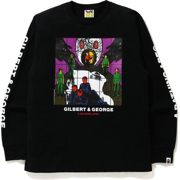 BAPE X GILBERT & GEORGE UP GOD L/S TEE MENS
