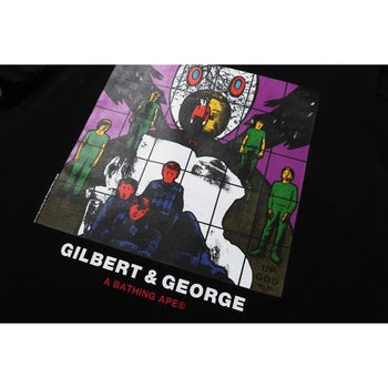 BAPE X GILBERT & GEORGE UP GOD L/S TEE MENS