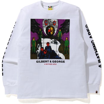 BAPE X GILBERT & GEORGE UP GOD L/S TEE MENS