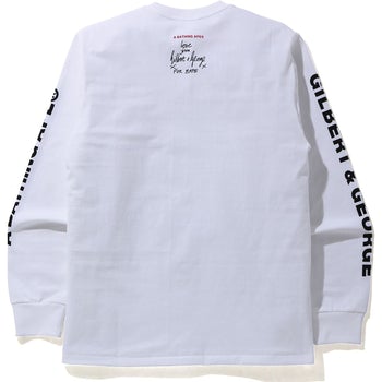 BAPE X GILBERT & GEORGE UP GOD L/S TEE MENS