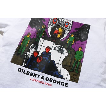 BAPE X GILBERT & GEORGE UP GOD L/S TEE MENS