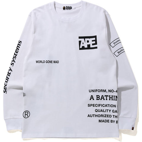 SECURITY MULTI PRINT L/S TEE MENS