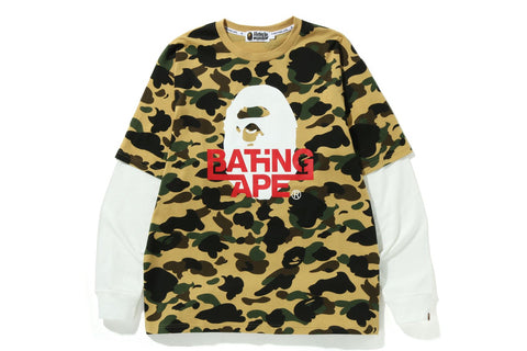 1ST CAMO RELAXED FIT LAYERED L/S TEE MENS