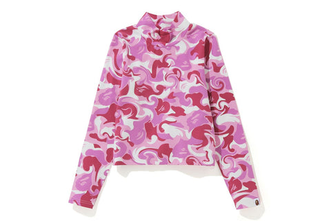 MARBLE CAMO TURTLE NECK L/S TEE LADIES