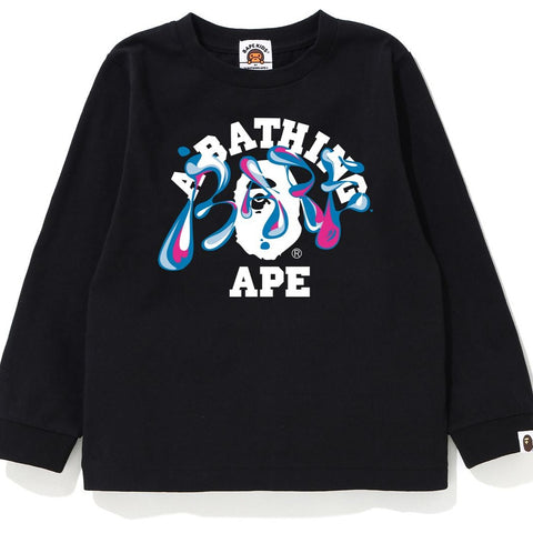 MARBLE CAMO LIQUID COLLEGE L/S TEE KIDS