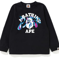 MARBLE CAMO LIQUID COLLEGE L/S TEE KIDS