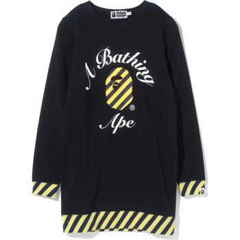 STRIPE COLLEGE CREWNECK ONEPIECE LADIES