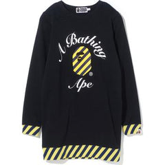 STRIPE COLLEGE CREWNECK ONEPIECE LADIES