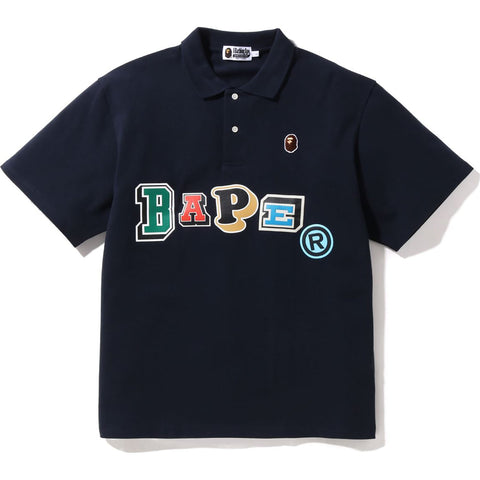 MULTI FONTS RELAXED FIT POLO MENS