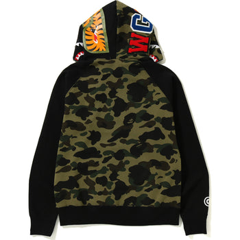 SHARK WIDE HALF ZIP PULLOVER HOODIE MENS