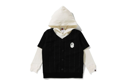 TEXT STRIPE PULLOVER HOODIE KIDS