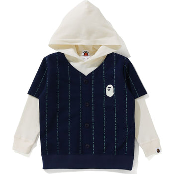 TEXT STRIPE PULLOVER HOODIE KIDS
