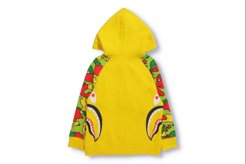 STA CAMO SIDE SHARK HALF ZIP HOODIE KIDS