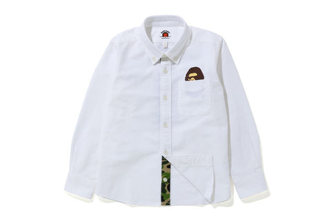 COLLEGE POCKET PRINT OXFORD BD SHIRT KIDS