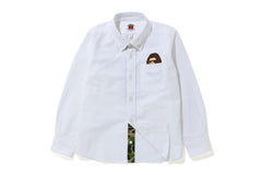 COLLEGE POCKET PRINT OXFORD BD SHIRT KIDS