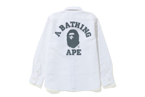 COLLEGE POCKET PRINT OXFORD BD SHIRT KIDS