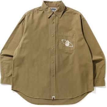 WASHED TWILL LOOSE FIT SHIRT MENS