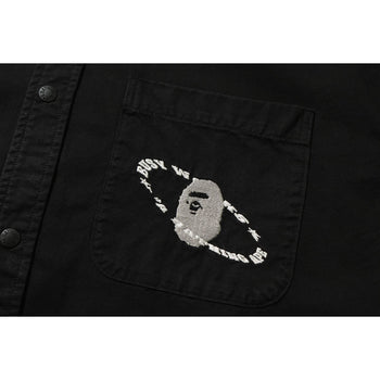WASHED TWILL LOOSE FIT SHIRT MENS