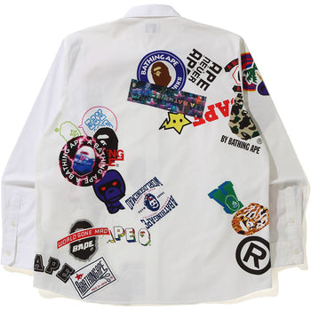 MULTI MOTIF PRINT RELAXED SHIRT MENS