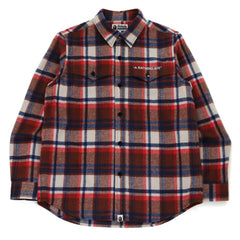 BAPE CHECK FLANNEL SHIRT MENS