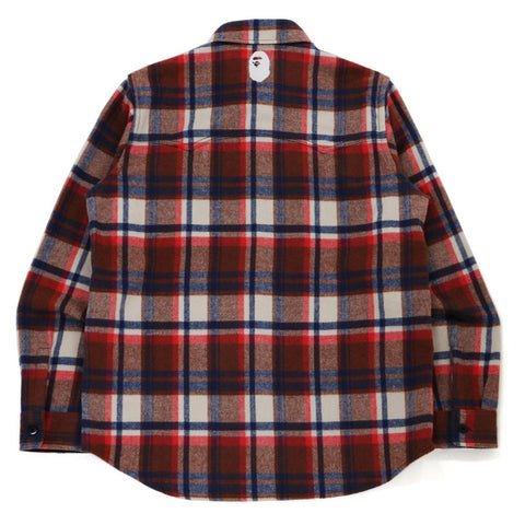BAPE CHECK FLANNEL SHIRT MENS