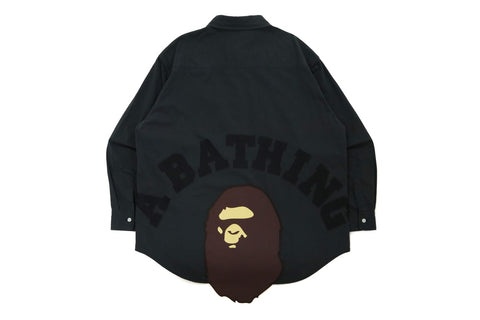 WASHED TWILL BIG APE HEAD LOOSE FIT SHIRT MENS