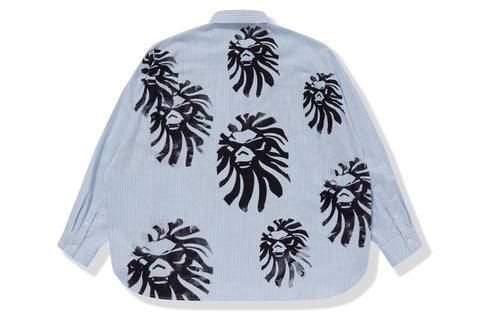 BAPE BLACK LOOSE FIT LOGO SHIRT MENS
