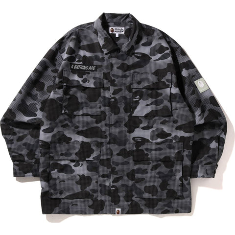 GRID CAMO RELAXED FIT MILITARY SHIRT MENS