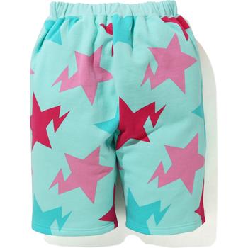 BAPE STORE MIAMI 1ST ANNIV STA PATTERN SWEAT SHORTS KIDS