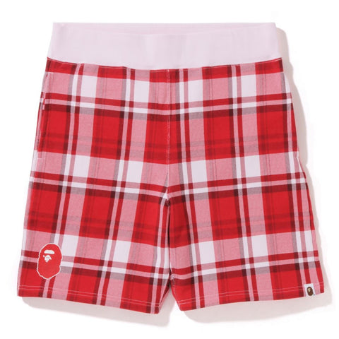 BAPE CHECK GIFT SWEAT SHORTS MENS